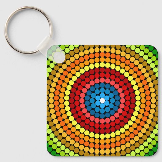 Abstracte Mandala Art Design-65904 Sleutelhanger (Voorkant)