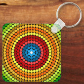 Abstracte Mandala Art Design-65904 Sleutelhanger (Achterkant)