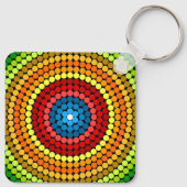 Abstracte Mandala Art Design-65904 Sleutelhanger (Achterkant)