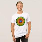 Abstracte Mandala Art Design-65904 Tri-Blend Shirt (Voorkant volledig)