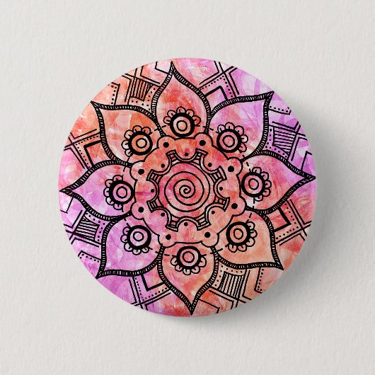 Abstracte Mandala Button (Voorkant)