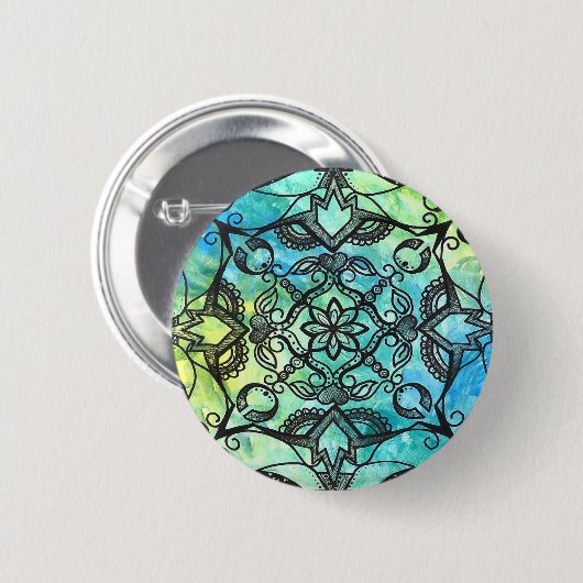 Abstracte Mandala Button (Voorkant /achterkant)