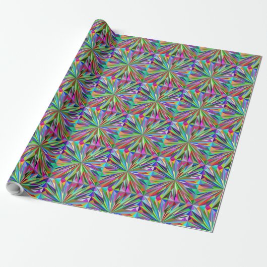 Abstracte Mandala Cadeaupapier (Uitgerold)