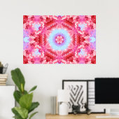 Abstracte mandala caleidoscoop ronde cirkel vormen poster (Thuiskantoor)