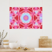 Abstracte mandala caleidoscoop ronde cirkel vormen poster (Keuken)