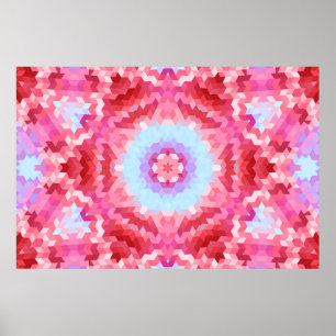 Abstracte mandala caleidoscoop ronde cirkel vormen poster