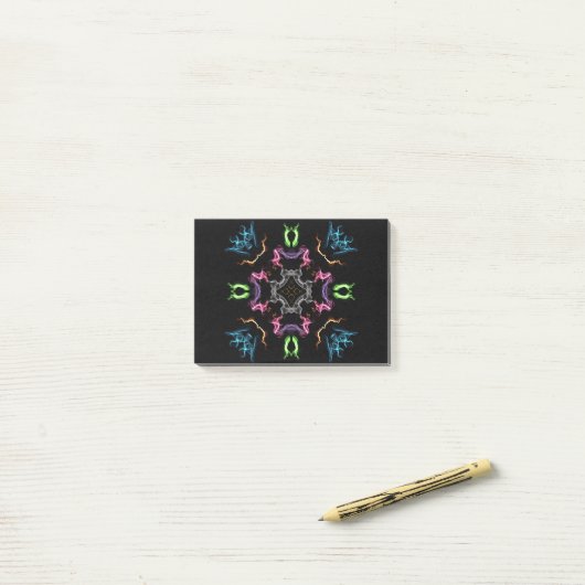 Abstracte Mandala Digital Tekening Post-it® Notes (Op bureau)