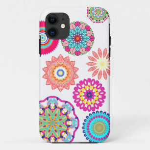 Abstracte mandala florale patroongevallen iPhone 11 hoesje
