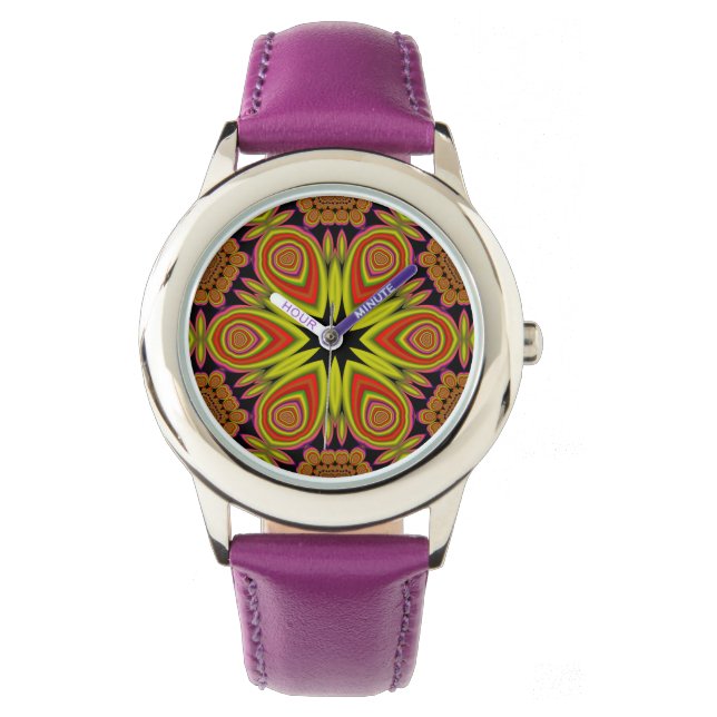 abstracte mandala horloge (Voorkant)