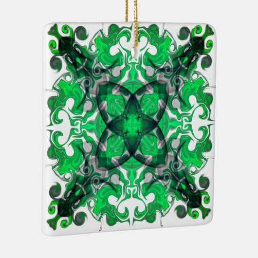 Abstracte mandala, psychedelische vlinderzwijn keramisch ornament (Rechts)