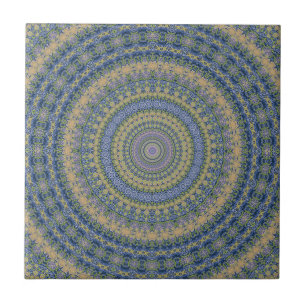 Abstracte mandala rond naadloos patroon in kaleido tegeltje