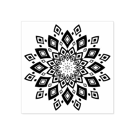 Abstracte mandala rubberstempel (Afrduk)