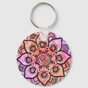 Abstracte Mandala Sleutelhanger