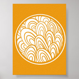 Abstracte Mandala Style Circle Illustration Poster