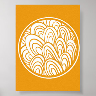 Abstracte Mandala Style Circle Illustration Poster