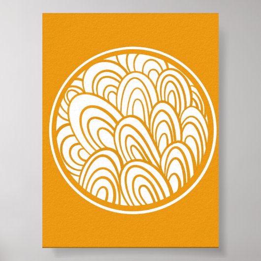 Abstracte Mandala Style Circle Illustration Poster (Voorkant)
