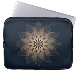 Abstracte mandala vind je vrede laptop sleeve