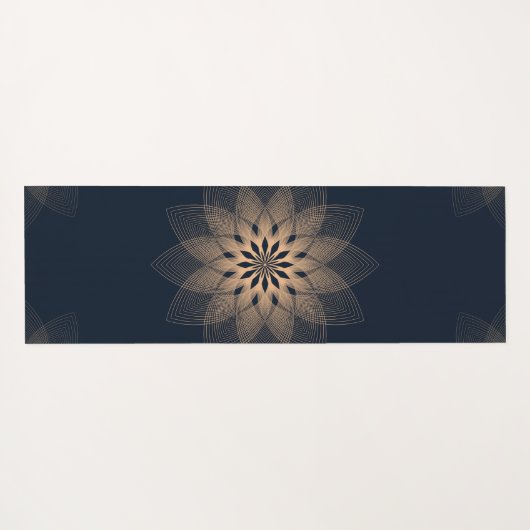 Abstracte mandala vind je vrede yogamat (Achterkant (horizontaal))