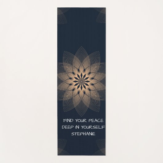 Abstracte mandala vind je vrede yogamat (Voorkant)