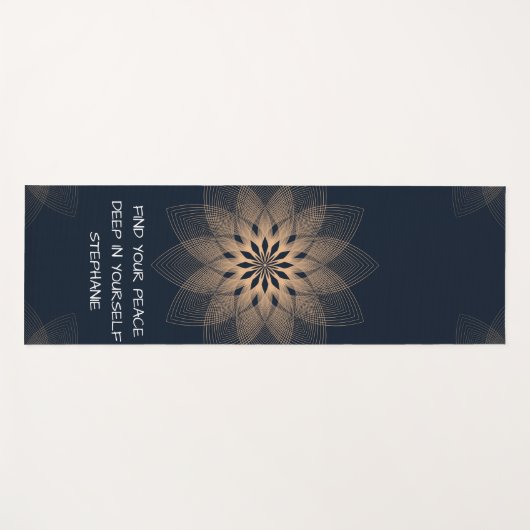 Abstracte mandala vind je vrede yogamat (Voorkant (horizontaal))