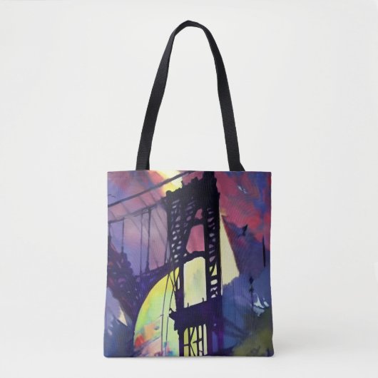 Abstracte Manhattan-brug Tote Bag (Voorkant)