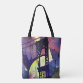 Abstracte Manhattan-brug Tote Bag (Achterkant)