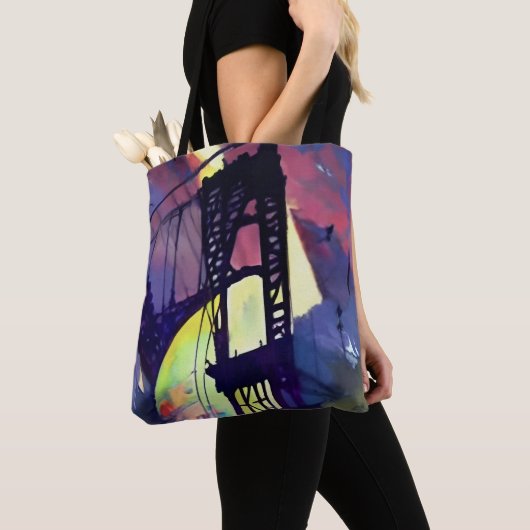 Abstracte Manhattan-brug Tote Bag (Dichtbij)