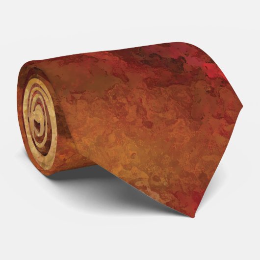 Abstracte Mannen met aardtoon Stropdas (Opgerold)
