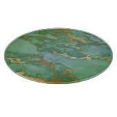 ABSTRACTE MARBLE GREEN GOLD TRAY CUTTING BOARD SNIJPLANK (Hoek)