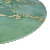 ABSTRACTE MARBLE GREEN GOLD TRAY CUTTING BOARD SNIJPLANK (Hoek)