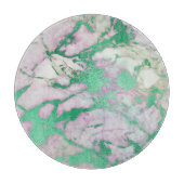 ABSTRACTE MARBLE GREEN LILA TRAY CUTARD SNIJPLANK (Voorkant)