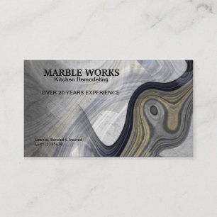 Abstracte Marble Kitchen Remodeling Service Visitekaartje