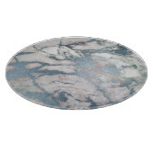 ABSTRACTE MARBLE OCEAN BLUE TRAY CUTTING BOARD SNIJPLANK (Hoek)