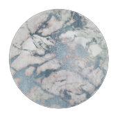 ABSTRACTE MARBLE OCEAN BLUE TRAY CUTTING BOARD SNIJPLANK (Voorkant)