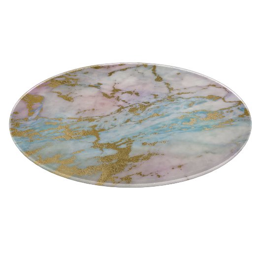 ABSTRACTE MARBLE PASTEL TRAY CUTARD SNIJPLANK (Hoek)