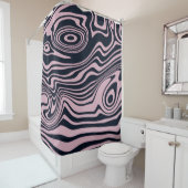 Abstracte Marble Waves artwork | Douchegordijn (In situ)