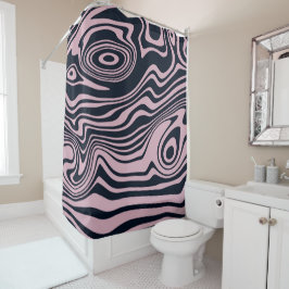 Abstracte Marble Waves artwork | Douchegordijn