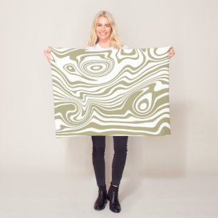 Abstracte Marble Waves artwork Fleece Deken