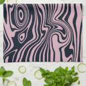 Abstracte Marble Waves artwork | keukenhanddoek (Gevouwen)