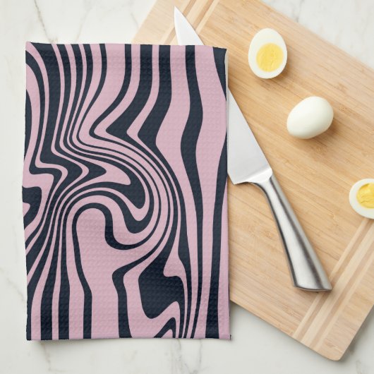 Abstracte Marble Waves artwork | keukenhanddoek (Quarter Fold)