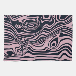 Abstracte Marble Waves artwork | keukenhanddoek