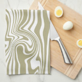 Abstracte Marble Waves artwork | keukenhanddoek (Quarter Fold)