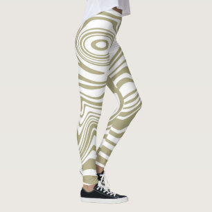 Abstracte Marble Waves artwork   Leggings