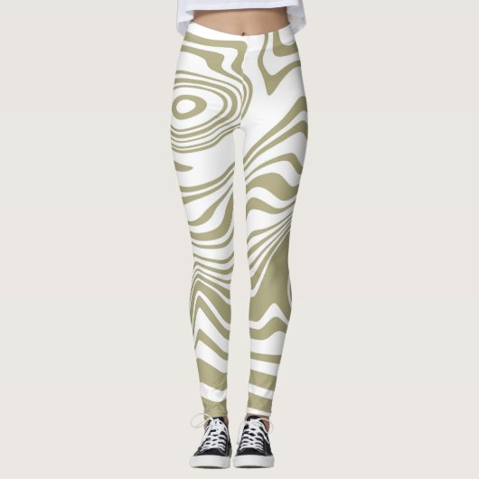 Abstracte Marble Waves artwork | Leggings (Voorkant)
