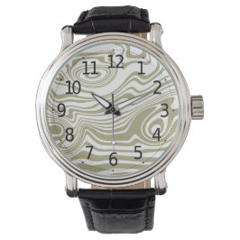 Abstracte Marble Waves artwork | Mannen Watch Horloge