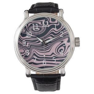 Abstracte Marble Waves artwork   Mannen Watch Horloge