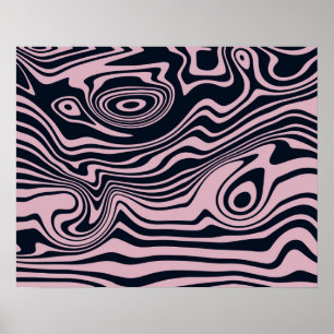 Abstracte Marble Waves artwork   Poster