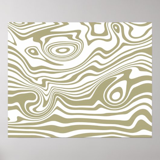 Abstracte Marble Waves artwork | Poster (Voorkant)