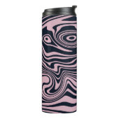 Abstracte Marble Waves artwork | Thermosbeker (Gedraaid links)