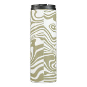 Abstracte Marble Waves artwork | Thermosbeker (Achterkant)